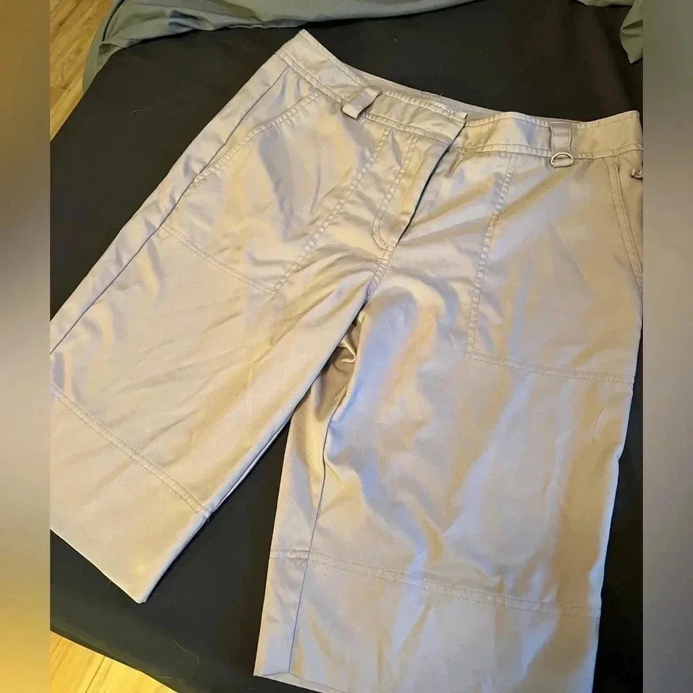 Lija Bermuda golf shorts, tan, size 10 - Picture 3 of 5